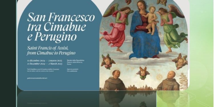 San Francesco tra Cimabue e Perugino, la locandina della mostra d'arte