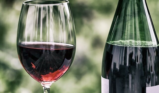 Un calice di vino rosso (Foto di Wolfgang Claussen da Pixabay)