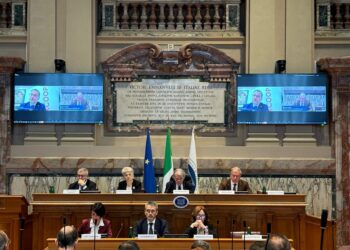 La seduta alla Sala del Consiglio del Cnel per la firma dell'accordo per la rigenerazione e valorizzazione dei beni confiscati alla criminalità organizzata