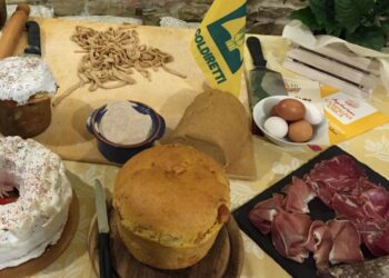 I prodotti tipici umbri nella tavola di Pasqua "apparecchiata" da Coldiretti