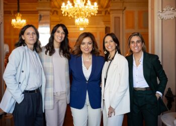 Le imprenditrici della rete “UMBRE” Federica Angelantoni, Ilaria Baccarelli, Ilaria Caporali, Cristina Colaiacovo e Michela Sciurpa