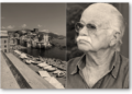 Gino Paoli e il Porto di Genova, collage (Foto 1 Gino Paoli: Elena Torre_versione ritagliata da RanZag_rilasciata con licenza Creative Commons CC BY-SA 2.0 tramite Wikimedia Commons_modificata AL. Foto 2, Porto di Genova: Can Fra_Pexels)